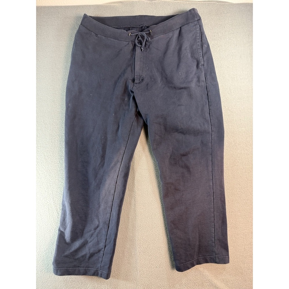 Duluth Trading Sweatpants Mens 38x28 Blue Relaxed Fit Fleece Lined Elastic Waist